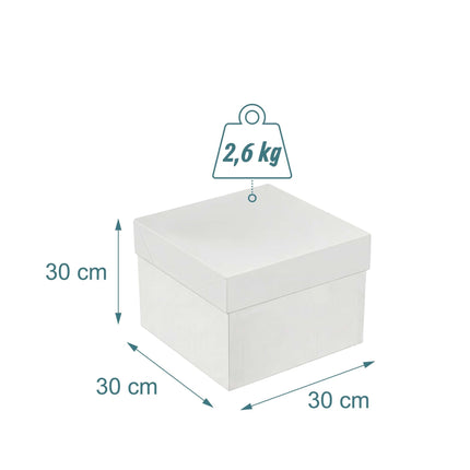 Square Cake Boxes With Lids And Boards, Food-Safe Cardboard