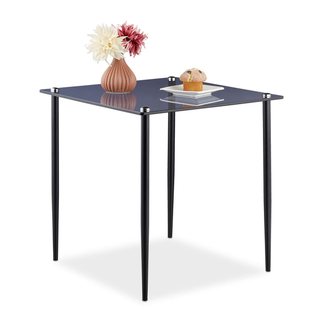 Quadratischer Glasbeistelltisch