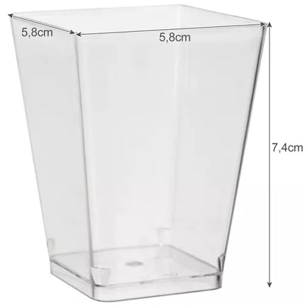 Čtvercové kelímky – 50 ks 120ml Ruhha 21164