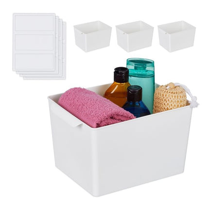 Čtvercový úložný box, sada 4 ks