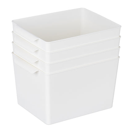 Čtvercový úložný box, sada 4 ks