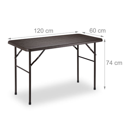 Square wooden garden table