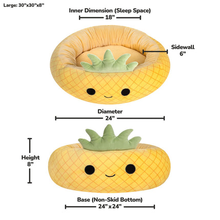 Pelíšek pro mazlíčky Squishmallows Maui The Pineapple, 75 Cm
