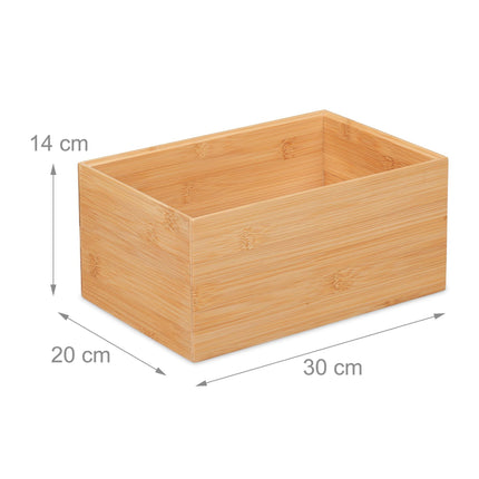 Stohovatelný bambusový úložný box
