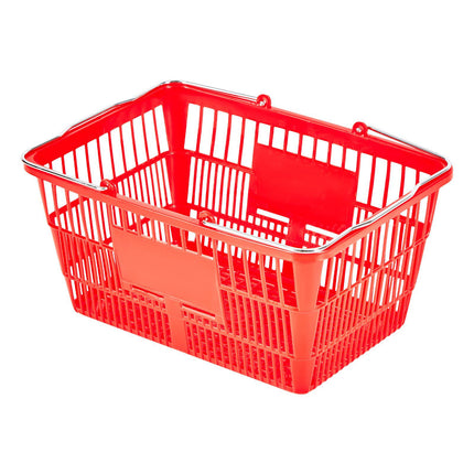 Stackable Grocery Shopping Baskets, 12-Pack, 21L, Red