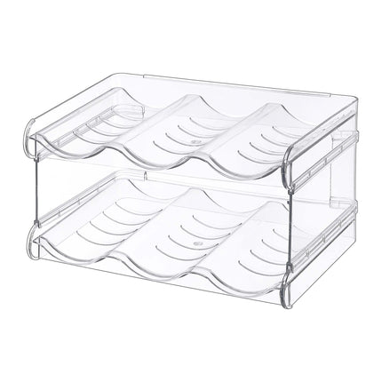 Stackable Modular Bottle Rack – Expandable, Transparent Design