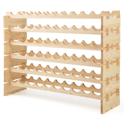 Stapelbares, modulares Weinregal, für 60 Flaschen, Kiefernholz