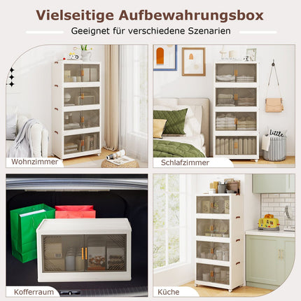 Stohovatelné úložné boxy s kolečky, objem 284 l