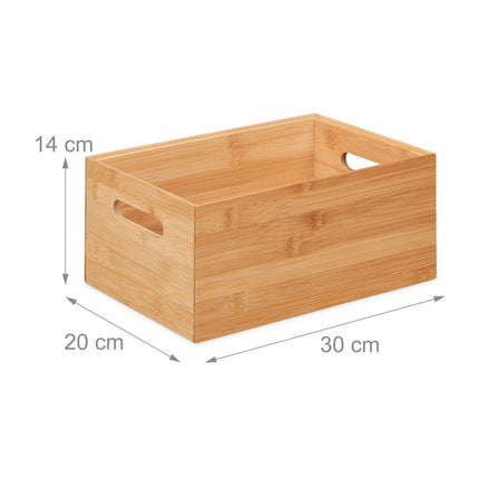 Stohovatelný bambusový úložný box