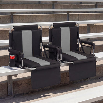 Stadionové sedátko s opěrkou, skládací, taška s držákem na nápoj