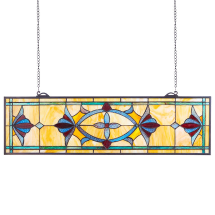 Stained Glass Window Panel 813 x 250 mm, Tiffany Style