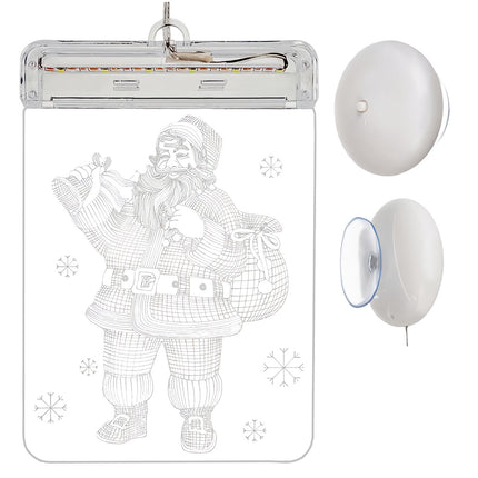 Vitrážová LED 3D dekorace – Santa
