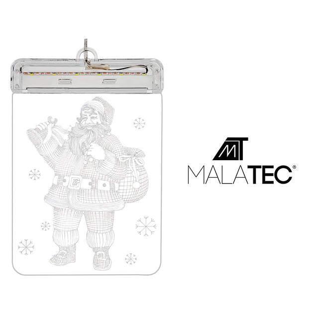 Vitrážová LED 3D dekorace – Santa