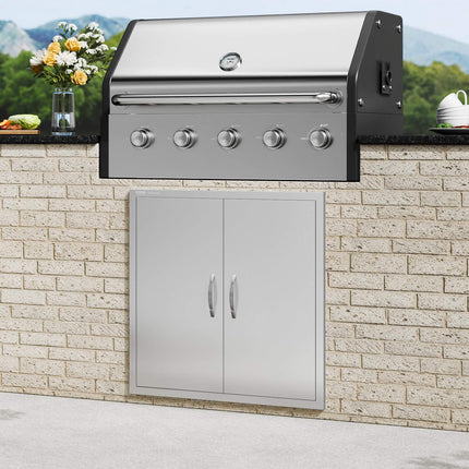 Stainless Steel BBQ Access Door, Double, 31x31 in