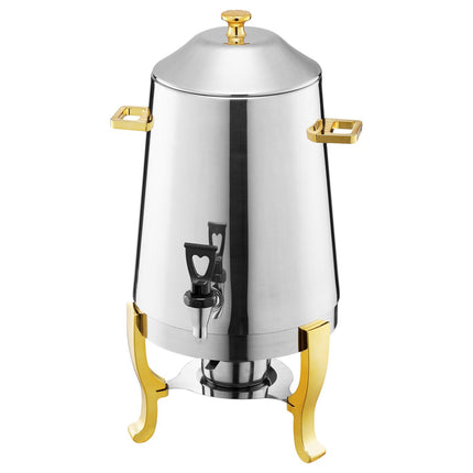 Stainless Steel Beverage Dispenser 13L, Spigot, Burner