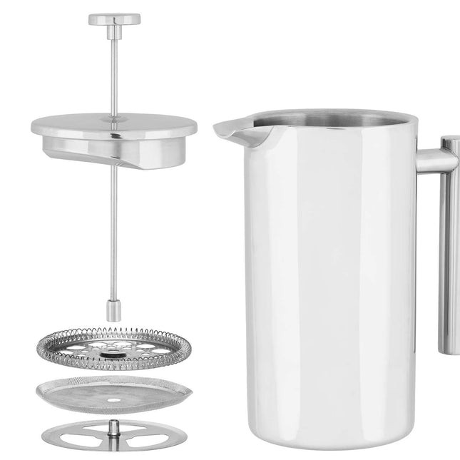 Nerezový french press, objem 1 l