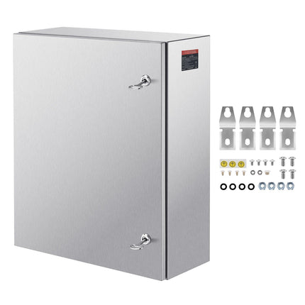 Stainless Steel Electrical Enclosure 60x50x20cm, IP66, Wall-Mount