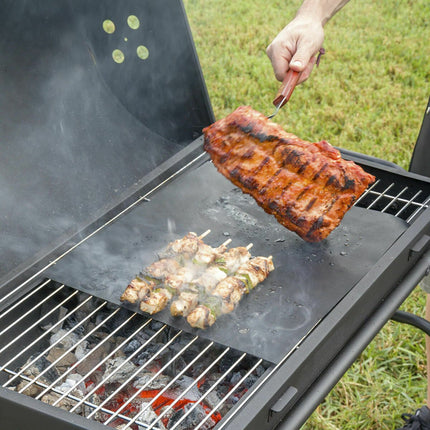 Stainless Steel Foldable Charcoal BBQ by InnovaGoods, 2 Non-Stick BBQ Sheets