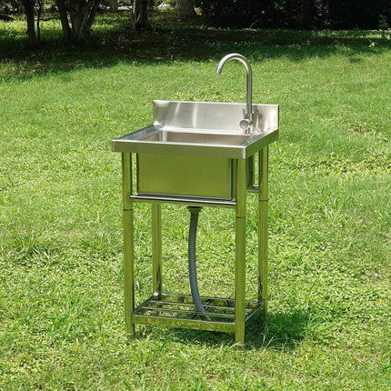 Stainless Steel Freestanding Utility Sink with Faucet, NSF Certified