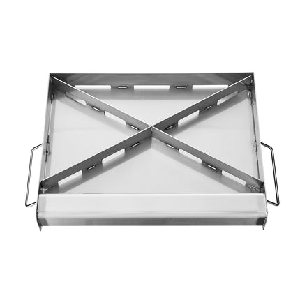 Stainless Steel Griddle Plate 17x13, Removable Handles