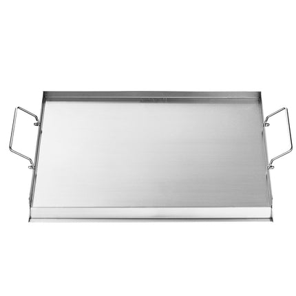 Stainless Steel Grill Griddle Plate, 23x16 Inch, Handles