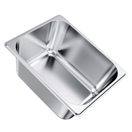 Stainless Steel Hotel Pans With Lids, 1/2 Size, 6-In Deep, 2 Pack