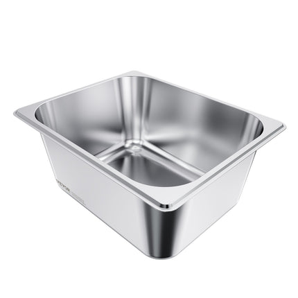 Stainless Steel Hotel Pans With Lids, 1/2 Size, 6-In Deep, 2 Pack