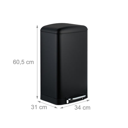 Nerezový kuchyňský koš, 30 l s pedálem a sáčky