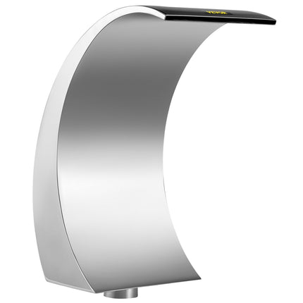 Stainless Steel Pool Waterfall Fountain, 11.8-Inch Outlet