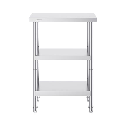 Stainless Steel Prep Table, 14 x 24 In, 3-Tier Shelf