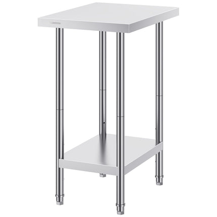 Stainless Steel Prep Table 24 x 18 x 34 in, Adjustable Shelf