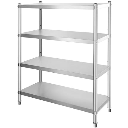 Stainless Steel Shelving Unit, 4-Tier Adjustable, 150 kg