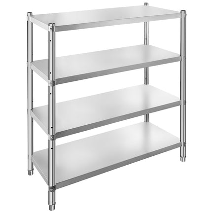 Stainless Steel Shelving Unit, 4-Tier Adjustable, 150 kg