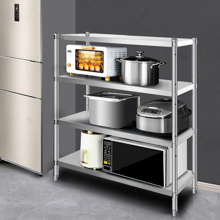 Stainless Steel Shelving Unit, 4-Tier Adjustable, 150 kg