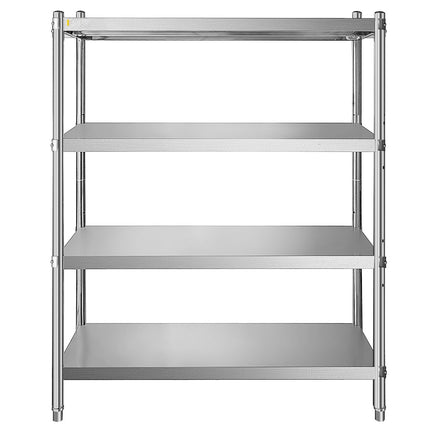 Stainless Steel Shelving Unit, 4-Tier Adjustable, 150 kg