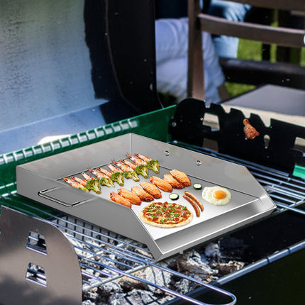 Stainless Steel Stove Top Griddle, 16 x 18 Inch, Triple Burner