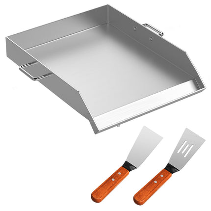 Stainless Steel Stove Top Griddle, 16 x 18 Inch, Triple Burner
