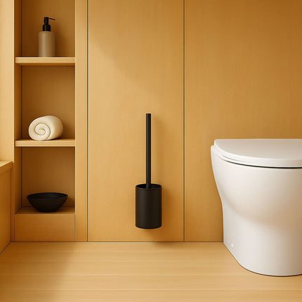 Nerezová sada WC štětky s nástěnným držákem