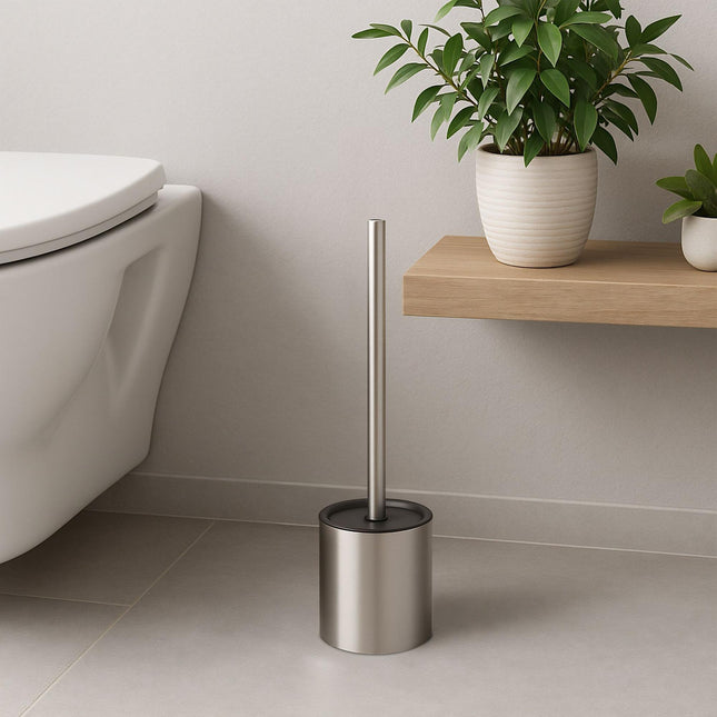 Edelstahl-Toilettenbürste mit Halter