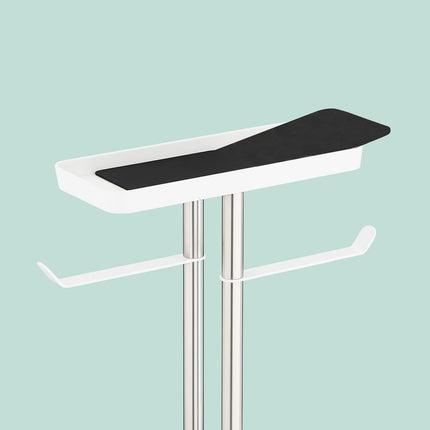Stainless Steel Toilet Kit with Shelf and Spare Roll Holder