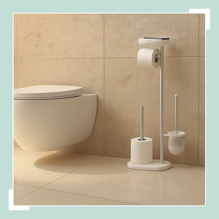 Edelstahl-Toilettenpapierhalter mit Ablage
