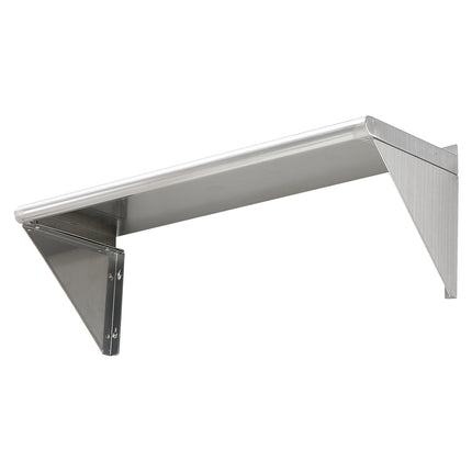 Stainless Steel Wall Shelf With Brackets, 30.5 x 91.4 cm, 113 kg