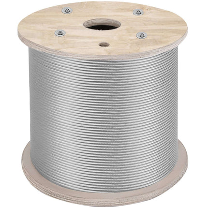 Stainless Steel Wire Rope 1/4 in x 200 ft, 304, 7x19