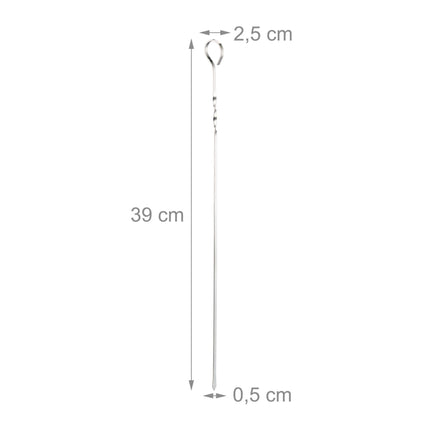 Nerezové grilovací jehly, sada 20 ks