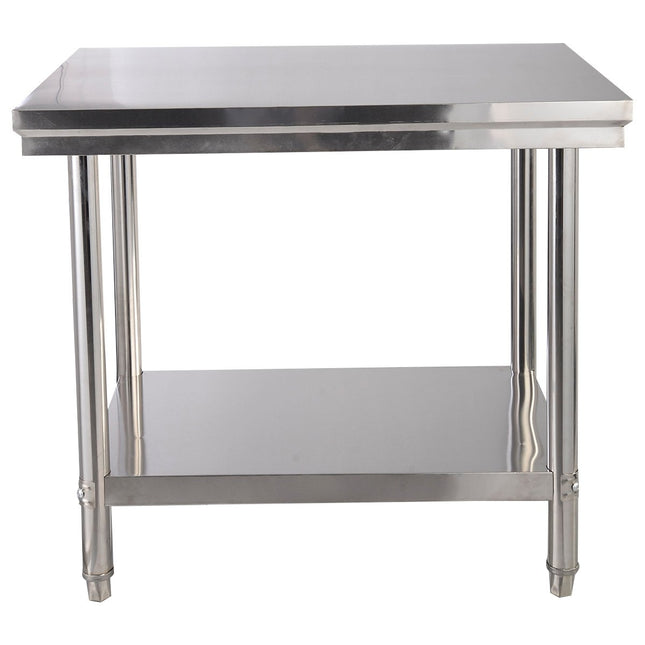 Edelstahl Küchentisch Arbeitstisch Gastrotisch mit Zwischenboden 92x61x90cm