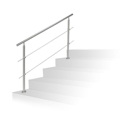 Nerezové schodišťové zábradlí 1.5m / 2 sloupky / 3 příčky