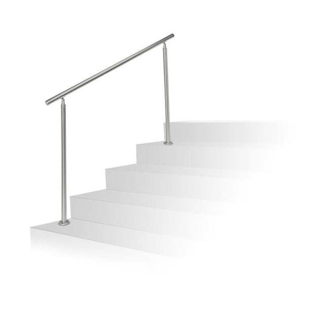 Nerezové schodišťové zábradlí 1.5m / 2 sloupky / 0 příček