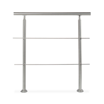 Nerezové schodišťové zábradlí 1.0m / 2 sloupky / 2 příčky