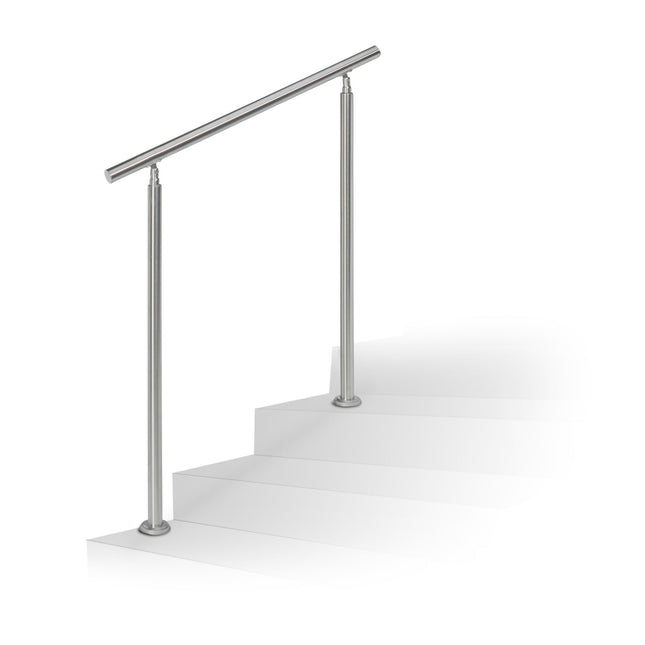 Nerezové schodišťové zábradlí 1,0m / 2 sloupky / 0 příček