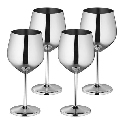 Weingläser aus Edelstahl, 4er-Set